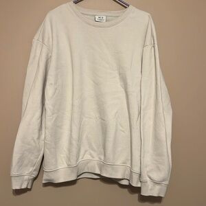 Men’s sweatshirt crew neck tan relaxed fit size L